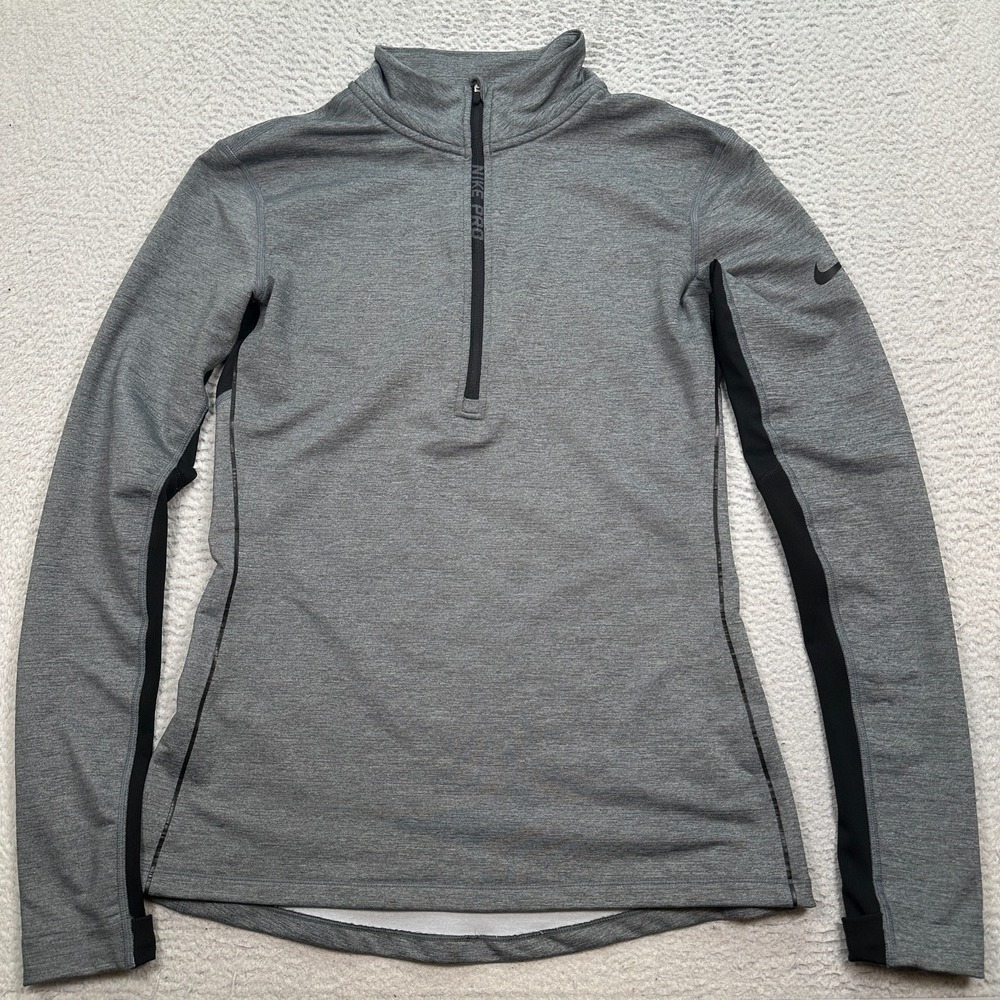 Nike Pro‎ Hyperwarm Pullover Women's Size Large 1/2 Zip Active 916972